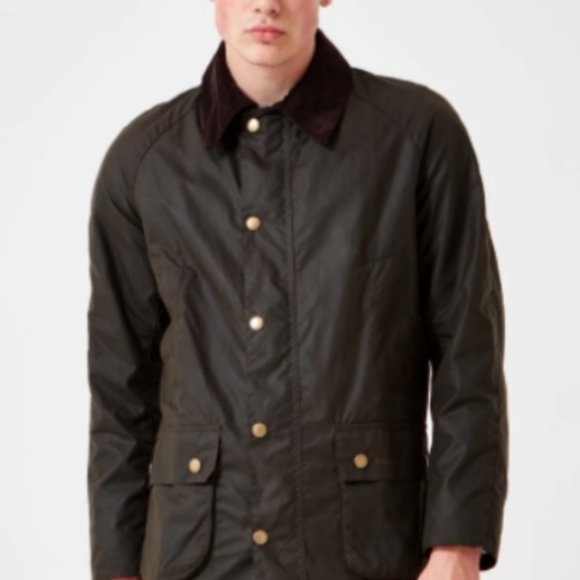 BARBOUR ASHBY Wax Cotton Jacket British Style MSRP $425 in OLIVE Great Reviews - Picture 13 of 13